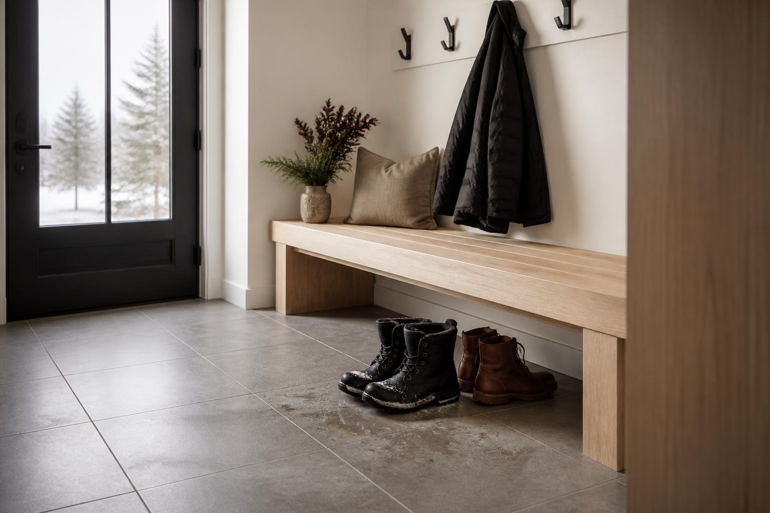 Mudroom Flooring in Calgary: What Actually Survives Winter Boots flooring installation by G Modern Construction in Calgary
